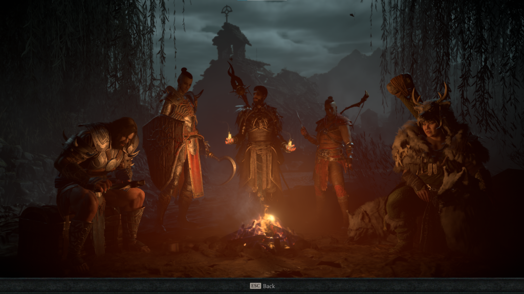 Diablo IV guide - Character selection screen