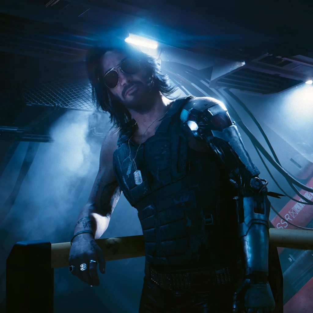 Cyberpunk 2077: Phantom Liberty PC requirements - Johnny Silverhand looking at camera