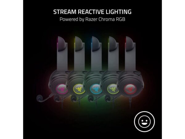 Bunny) - Stream Reactive Lighting - Detachable HyperClear Cardioid Mic - 50mm Drivers - 7.1 Surround Sound - Black