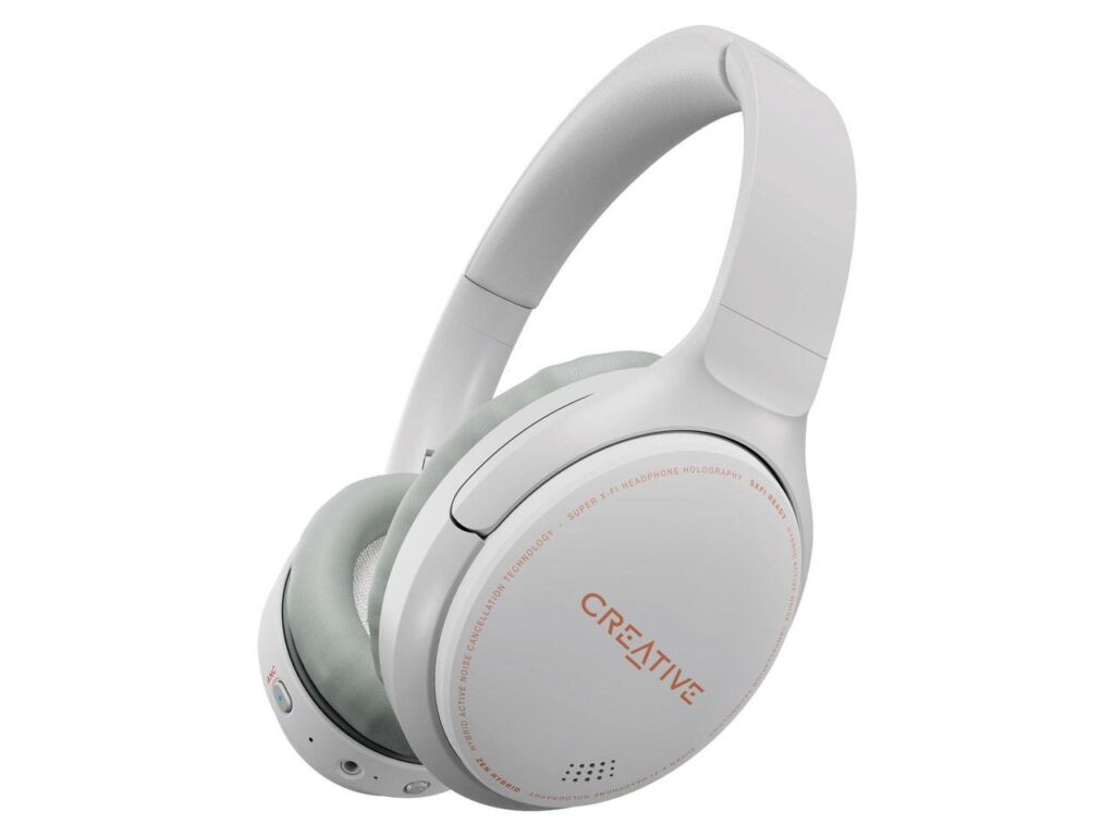 Creative Zen Hybrid (White) Wireless Over-Ear Headphones with Hybrid Active Noise Cancellation