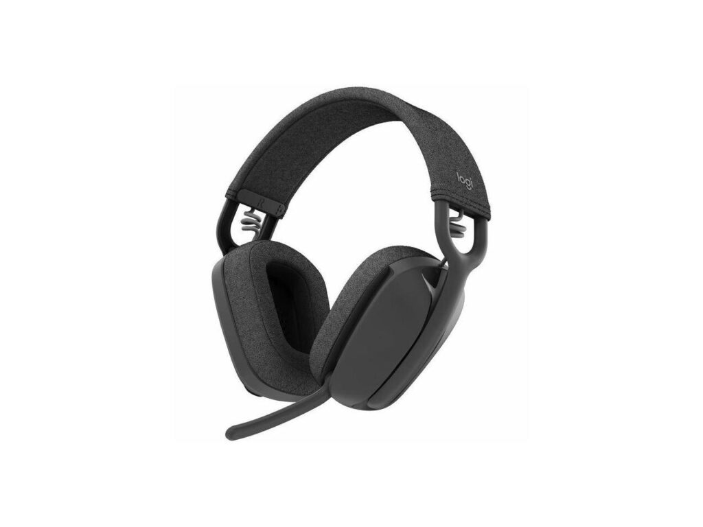 Logitech Zone Vibe 100 Lightweight Wireless Over Ear Headphones with Noise Canceling Microphone